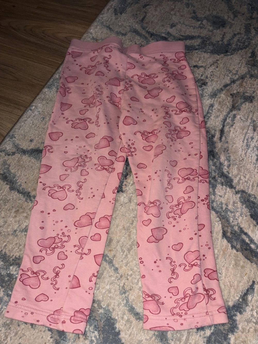 Pink Heart Print Children's Leggings